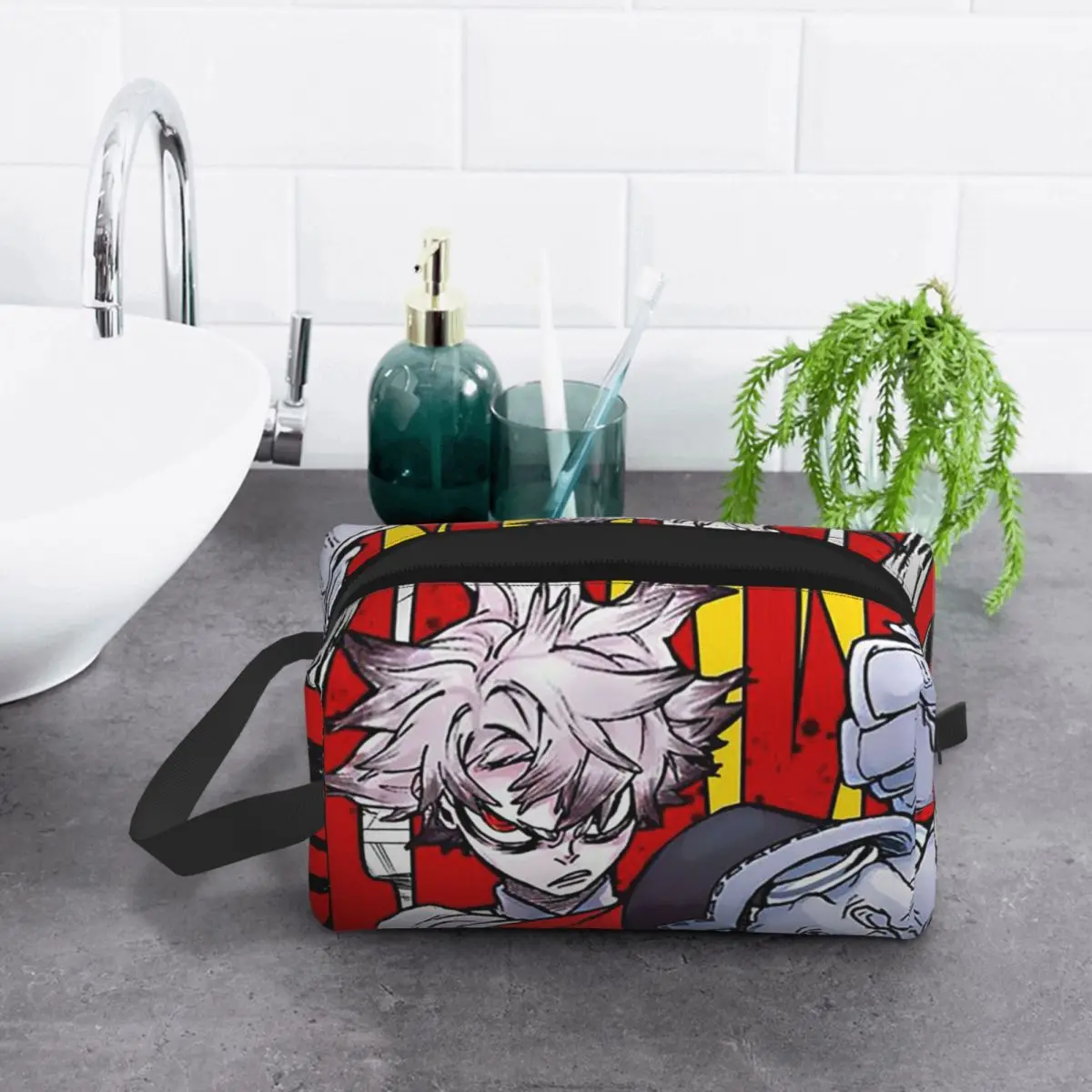 Otaku Autumn Gachiakuta Makeup Bag Cosmetic Organizer Storage Dopp Kit Toiletry Cosmetic Bag for Women Beauty Travel Pencil Case