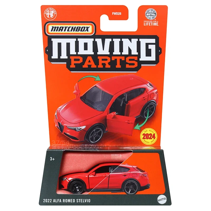 Original Mattel Toys Matchbox Car Moving Parts 1/64 Amc Javelin Ford Bronco Alfa Romeo Stelvio modello di veicolo regalo per collezionisti