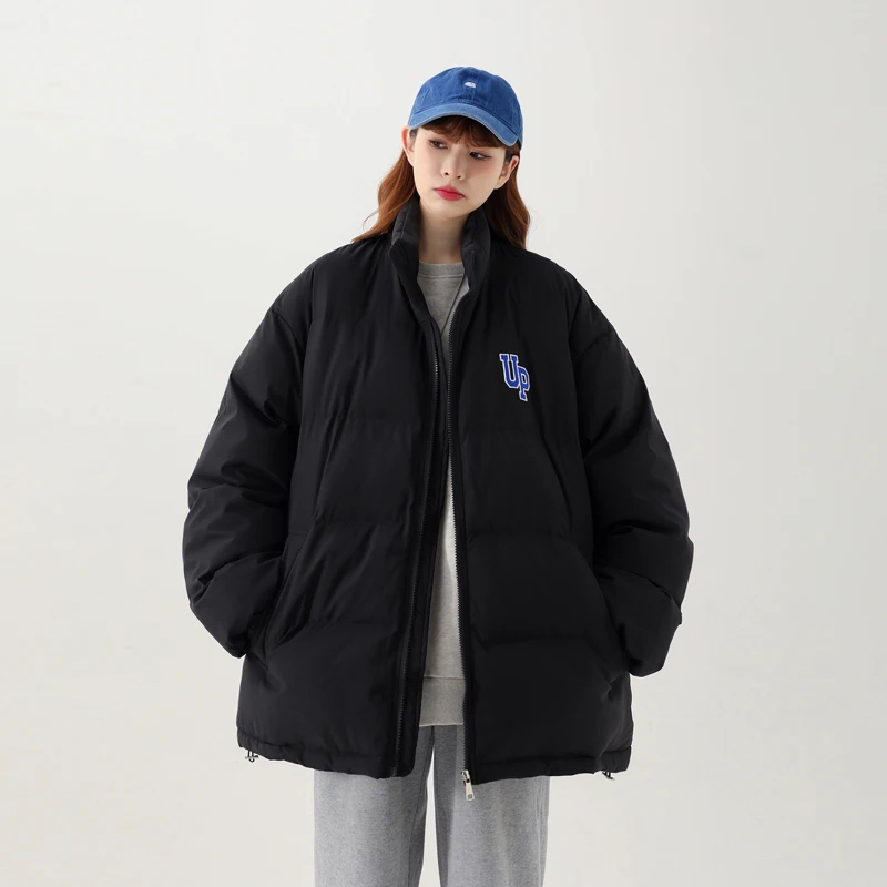 2022 winter new women's down jacket cotton coat coat cotton coat loose thickening warm color matching winter coat coat women