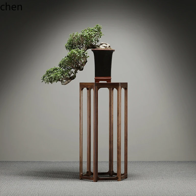 

HXL solid wood indoor flower stand, living room floor-to-ceiling storage, flower pot stand, wooden plant placement