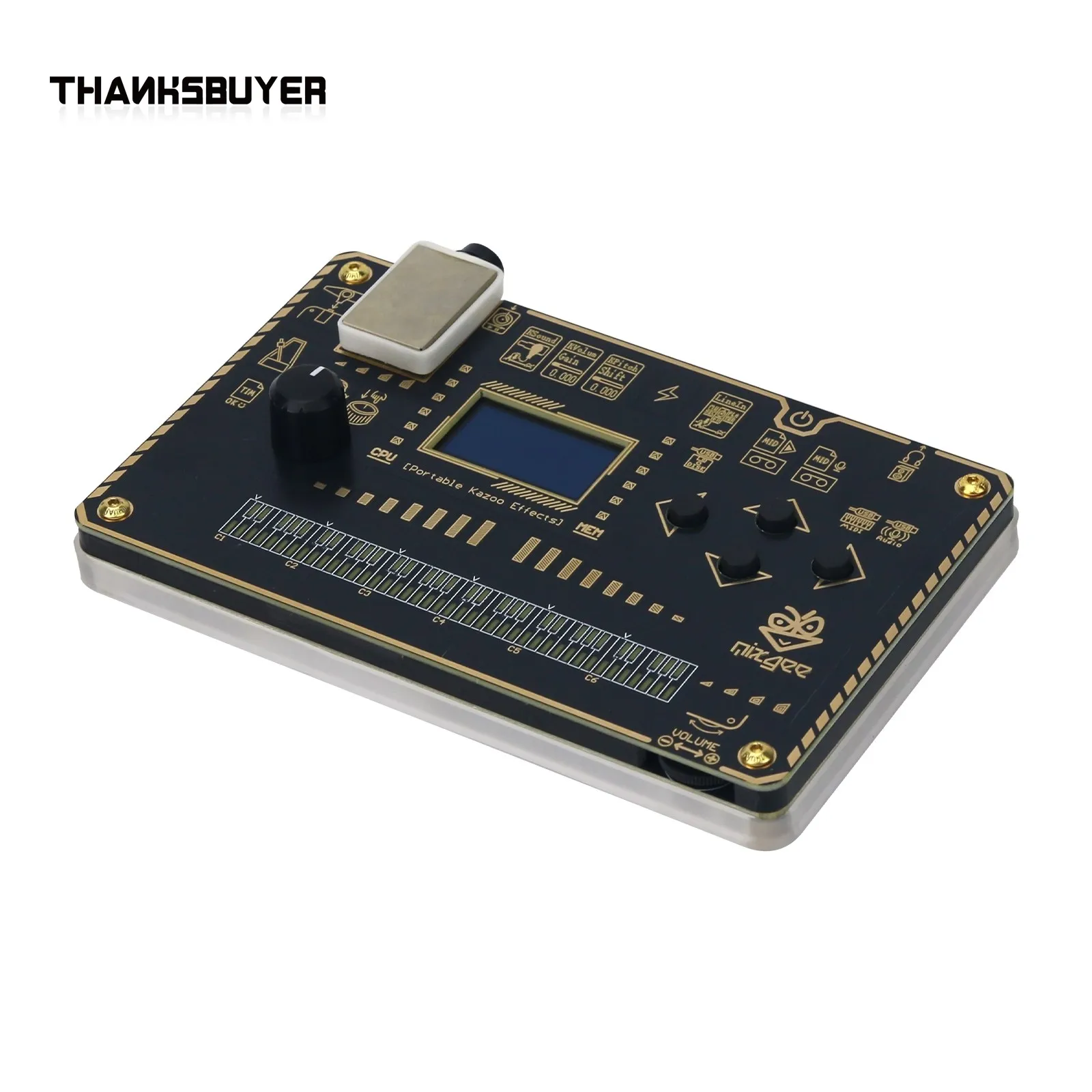 Tragbarer 24-Bit-48-kHz-Stereo-Kazoo-Effektor, umfassender digitaler Modelliersynthesizer, integrierte ab 60 Patches