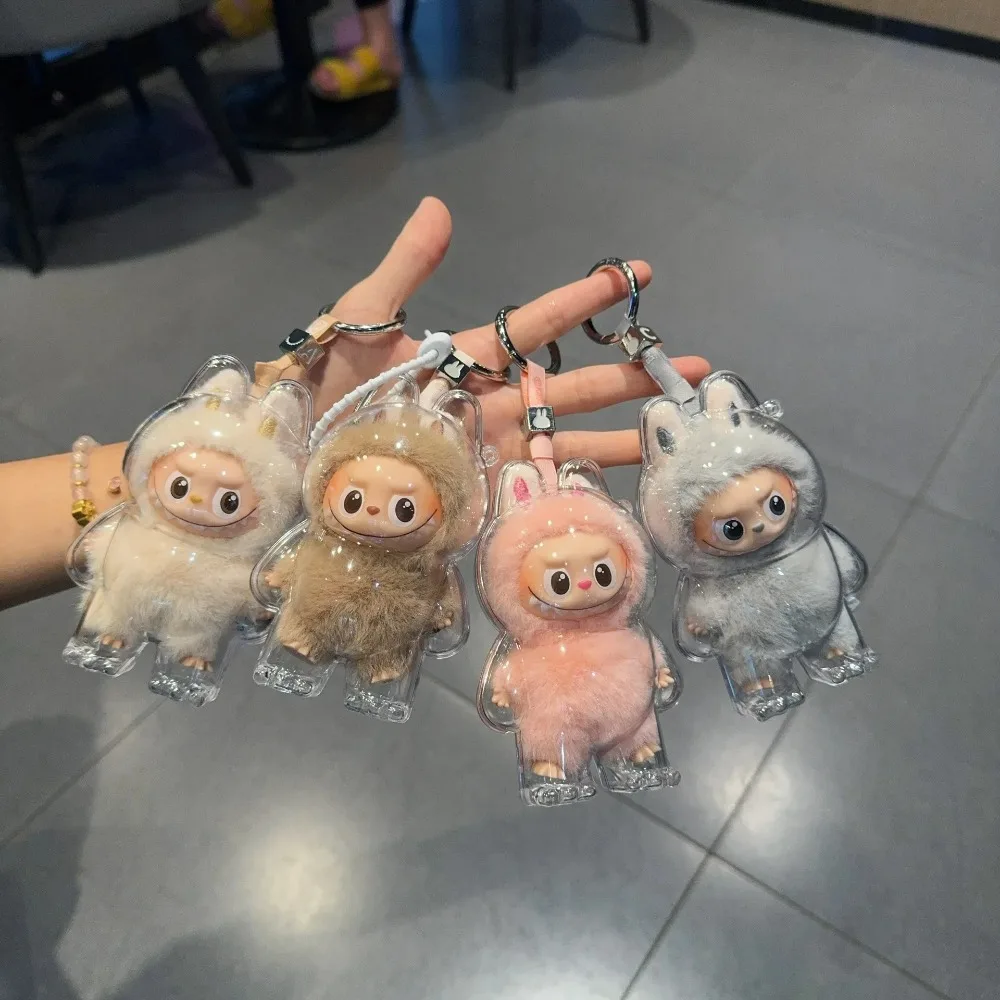 NEW Transparent Protective Case for Labubu 4.0 Pin for Love Series Plush Doll Dust Cover Storage Box for LABUBU Doll Accessories