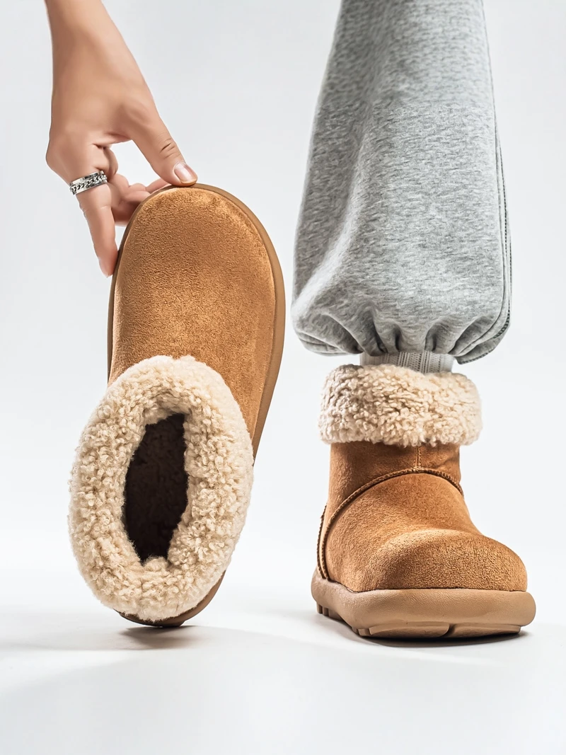 

Men's Winter High Top Fleece Lined Snow Boots Casual Outdoor Cold Proof Bread Cotton Boots Anti Slip Comfortable Warmth