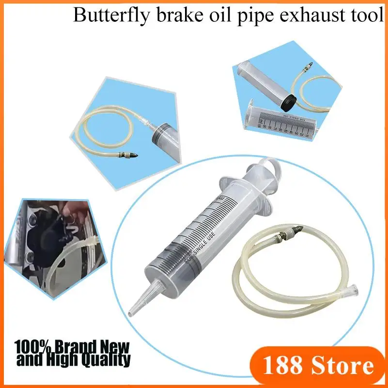 Disc Brake Oil Exhaust Tool Electric Motorcycle Air Extractor Plus Vent Pipe Upper And Lower Pump Vacuum Syringe One Set