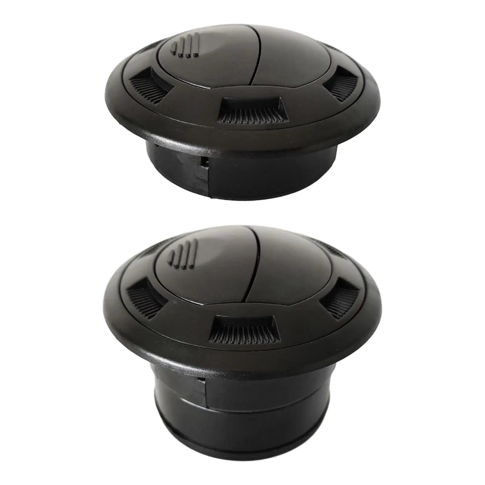 Air Vent Outlet Round Black Louvered Side Roof for Trailer Yacht RV