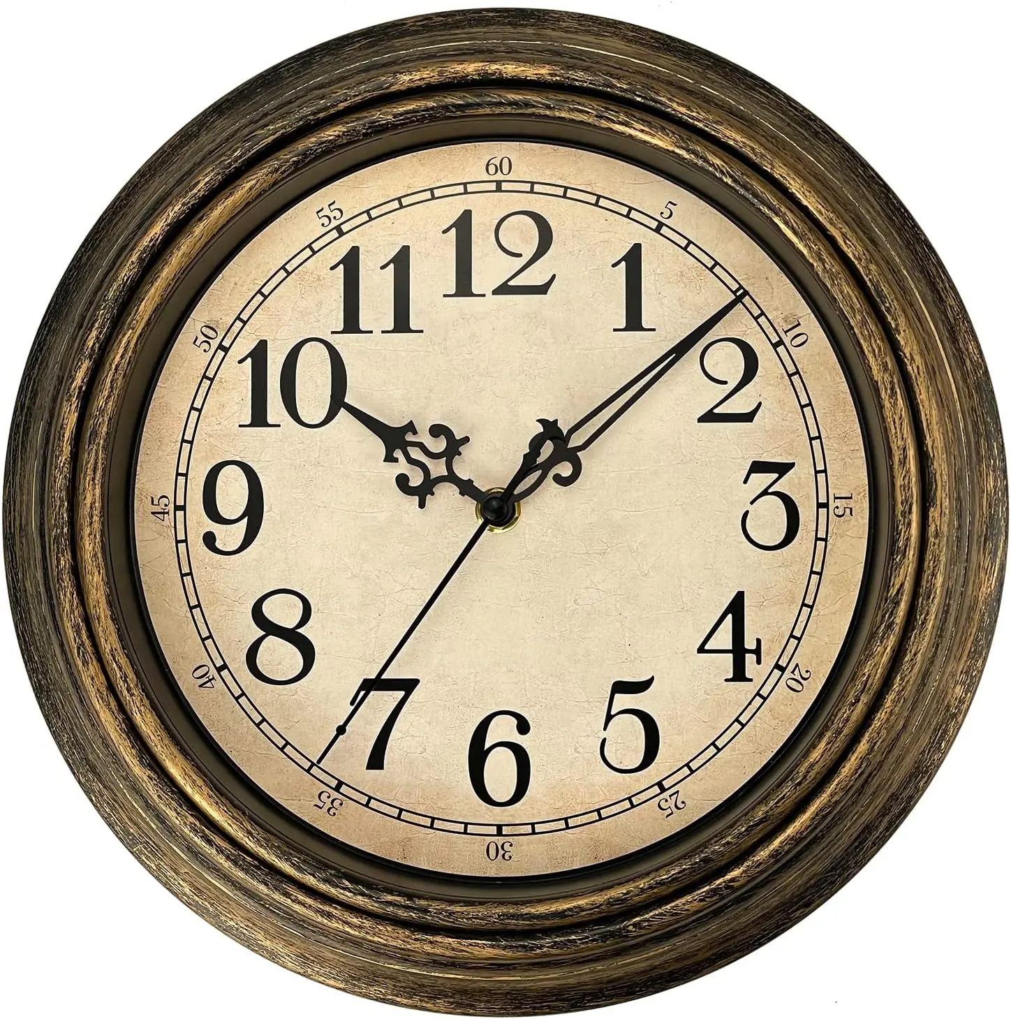 

Plumeet Retro Wall Clock, Classic Silent Non-Tic-TAC Clock 30 cm, Suitable for Living Room/Bedroom/Office Decoration