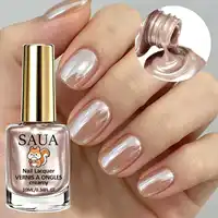 Vernis à ongles couleur champagne 10 ml, séchage rapide, pas besoin de lampe UV, texture crème nacrée, haute brillance, pour usage quotidien et fêtes 6