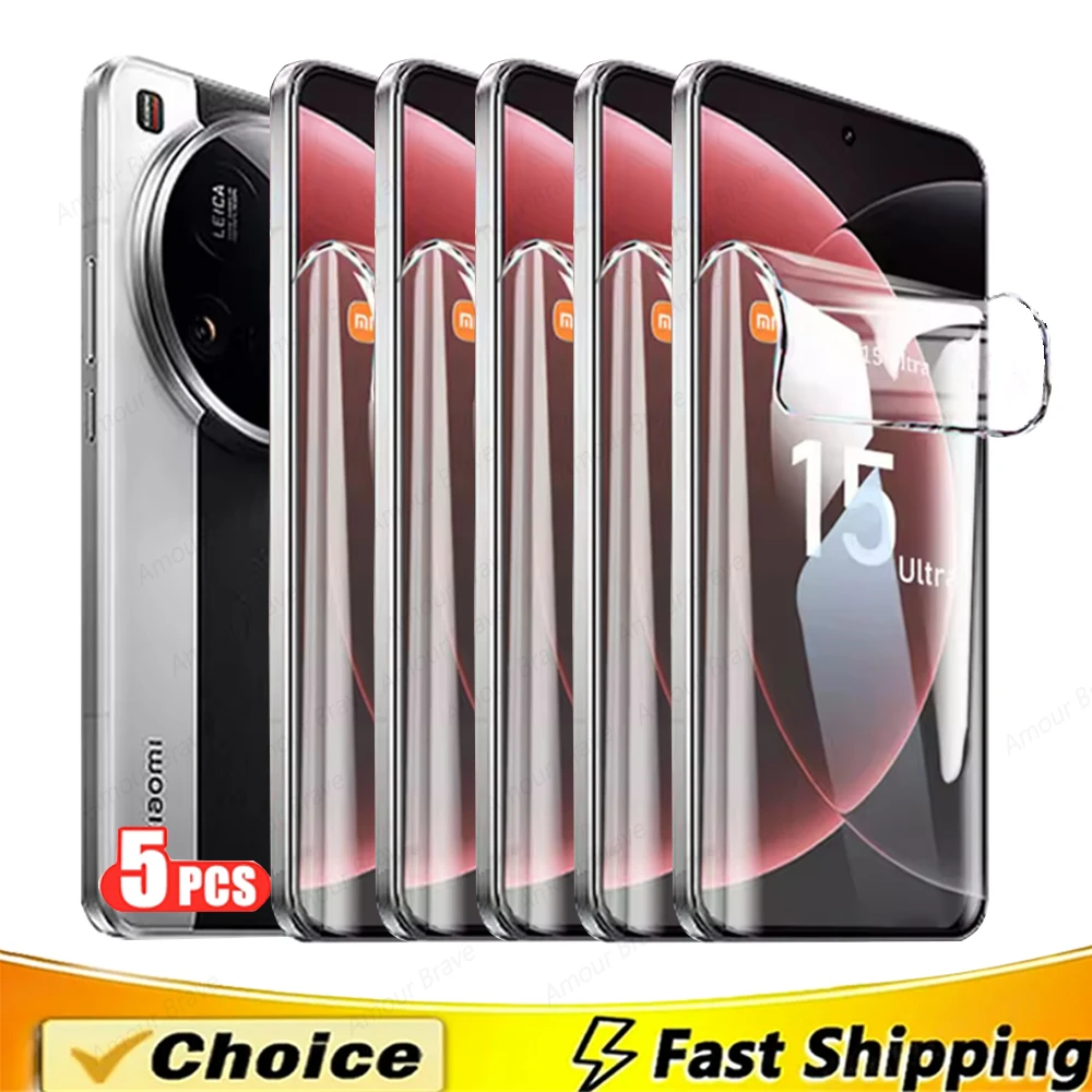 5PCS Weiche Hydrogel Film Für Xiaomi 15 14 Ultra 13 12 11 Lite Screen Protector Für Xiaomi 14T 13T 12T 11T 10T Pro Nicht Glas Film