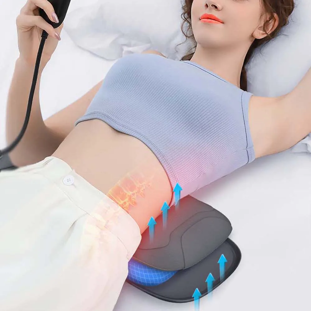 

Electric Waist Massager Lumbar Vibration Cushion Relief Pain Heating Health Care Relax Traction Therapy Airbag Back Body Massage