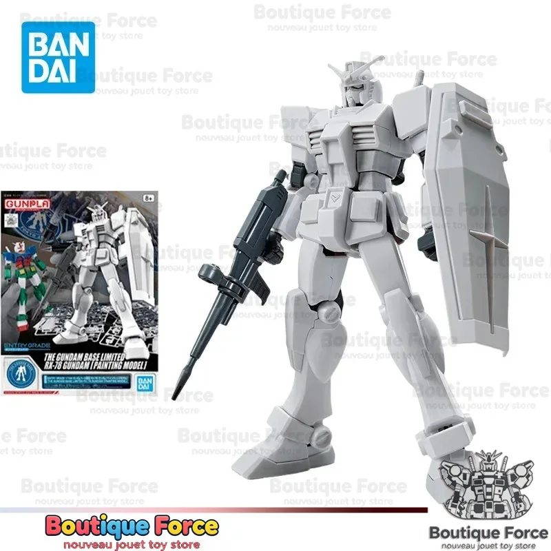 bandai-gundam-rx-78-2-gundam-model-kit-eg-colorless-version-assemble-figure-anime-action-doll-toy-for-kids-collectible