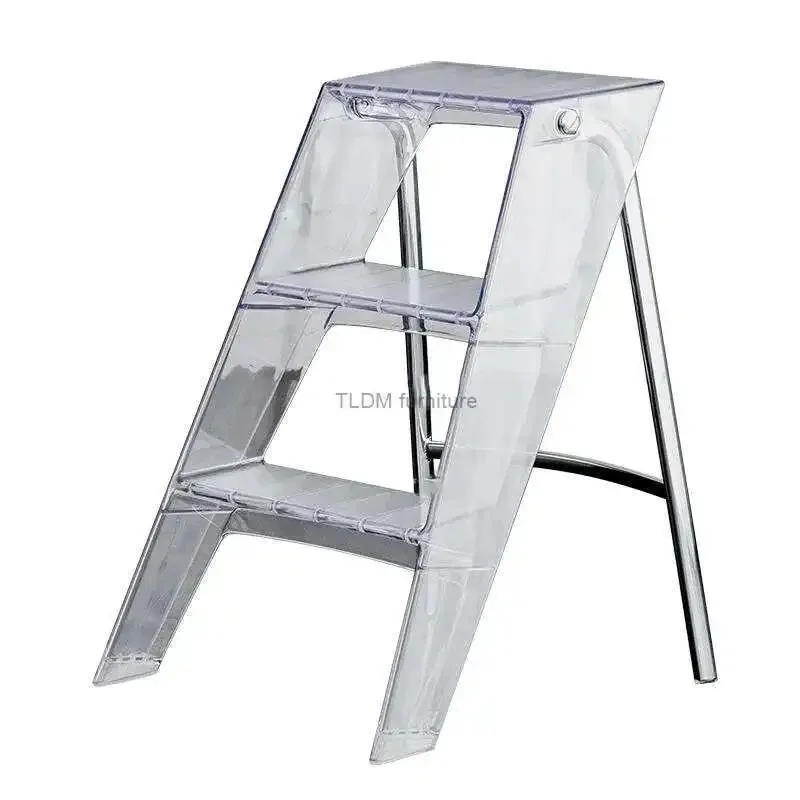 Современная домашняя складная лестница, прозрачные акриловые стремянки, японские портативные телескопические лестницы, креативная лестница, табурет-ступенька