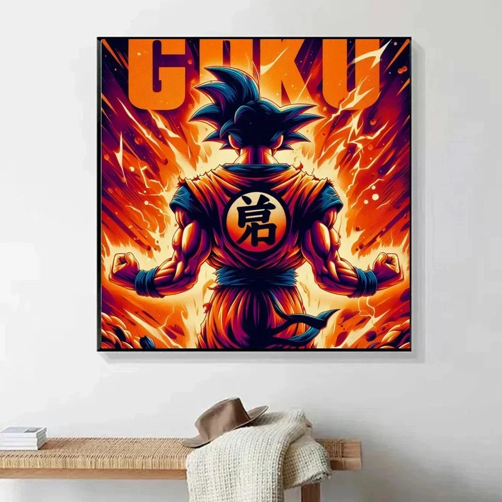 Japanese Anime Dragon Ball Flame Mosaic Diamond Painting Set Sun Wukong Art Cross Embroidery Rhinestone Designer Home Decor Gift