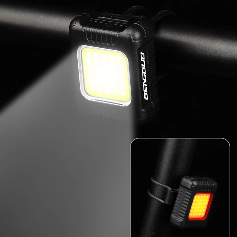 Luz de bicicleta impermeable superbrillante múltiples modos de iluminación recargable conducción nocturna ciclismo LED luz trasera de bicicleta