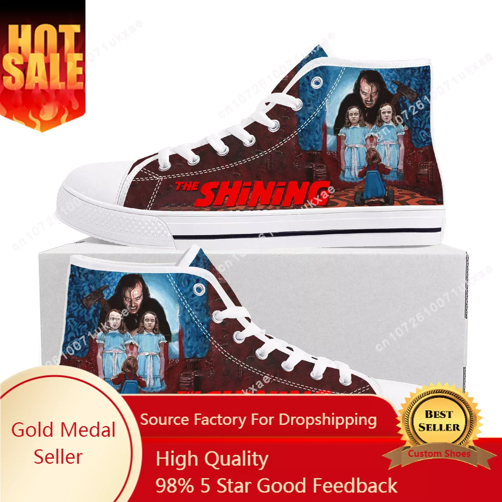 

shining Movie High Top Sneakers Mens Womens Teenager High Quality Jack Torrance Canvas Sneaker couple Casual Shoe Custom Shoes