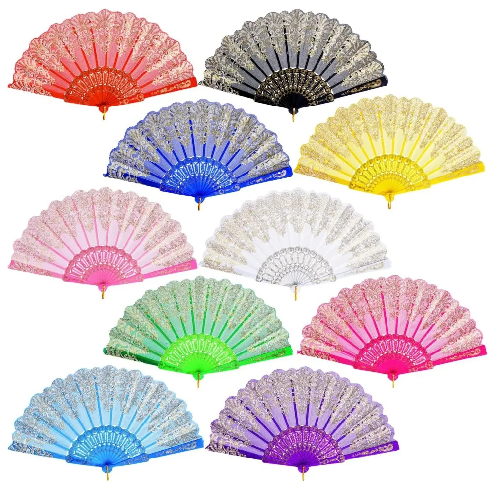 Éventail pliant paon espagnol, 2/6/12/20 pièces, pour mariage, danse, jeu de rôle, cadeau de fête des mères pour maman / cadeaux de mariage pour invités