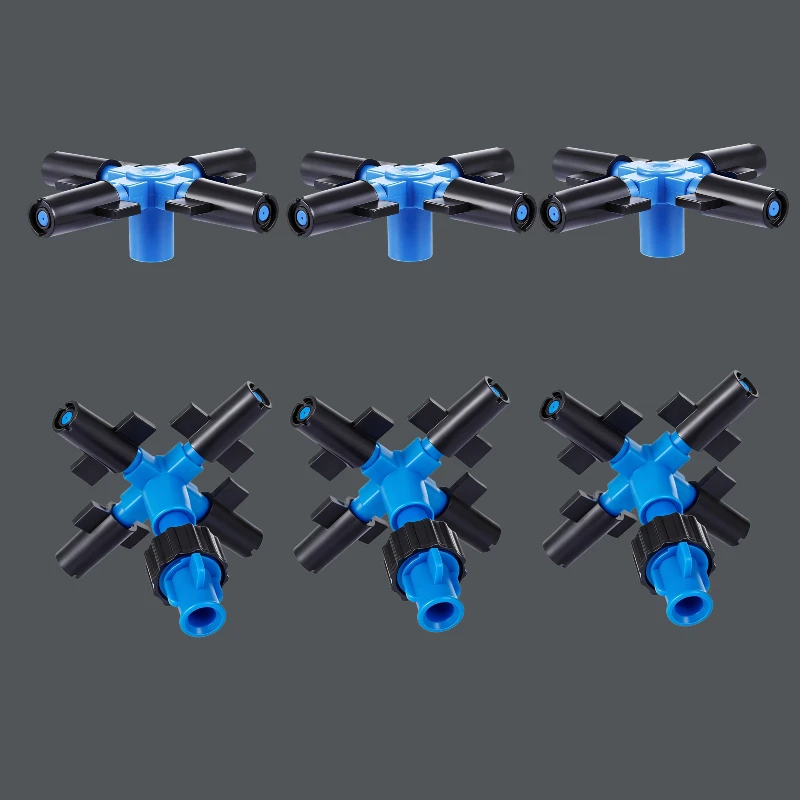 Micro Sprinklers Four Way Fogger Mist System Agriculture Fogger for Garden Farm Lawn Irrigation System 360 Degree Sprinkler