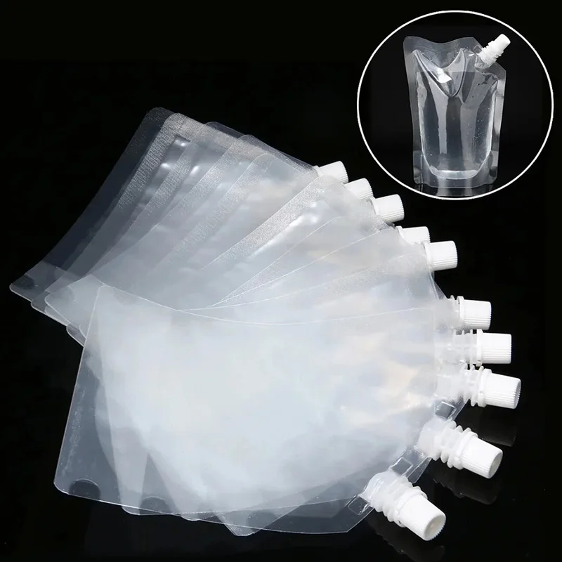 5/10/15/20/30/50 Pcs 410ml Stand Up Plastic Drink Bag Packaging Spout Pouch for Beverage Liquid Juice Milk Coffee Storage