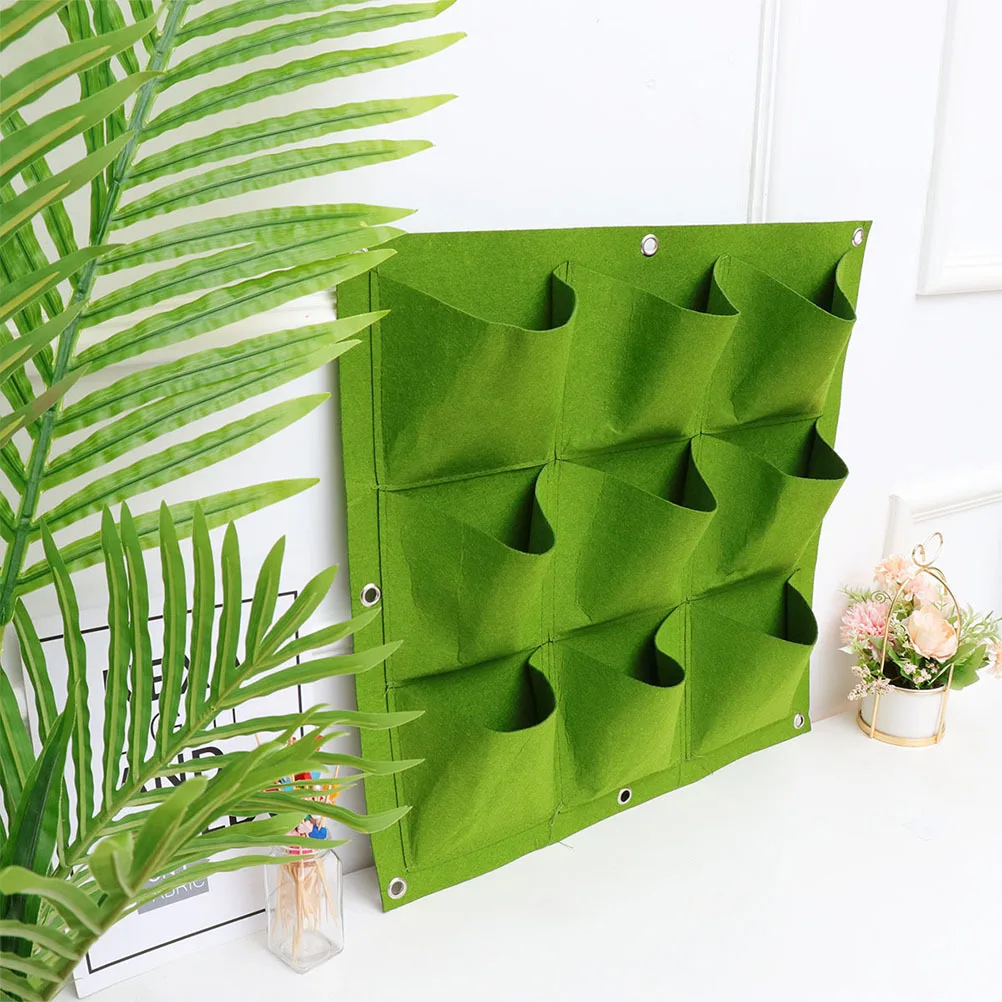 

Planting Bag Vertical Hanging Wall Planter Felt Fabric Grow Bags For Garden Plants Outdoor Nursery Pouch Multi-Pocket
