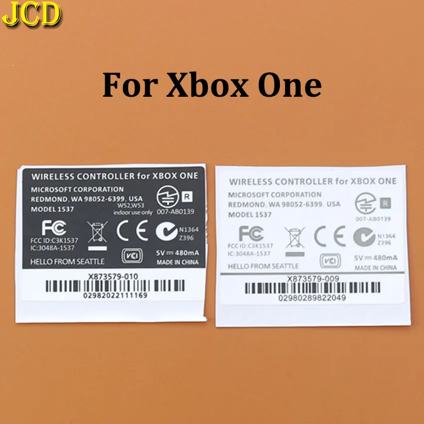 

JCD 10PCS Black White Controller Sticker Label For Xbox One Wireless Game Handle Back Stickers Repair Accessories