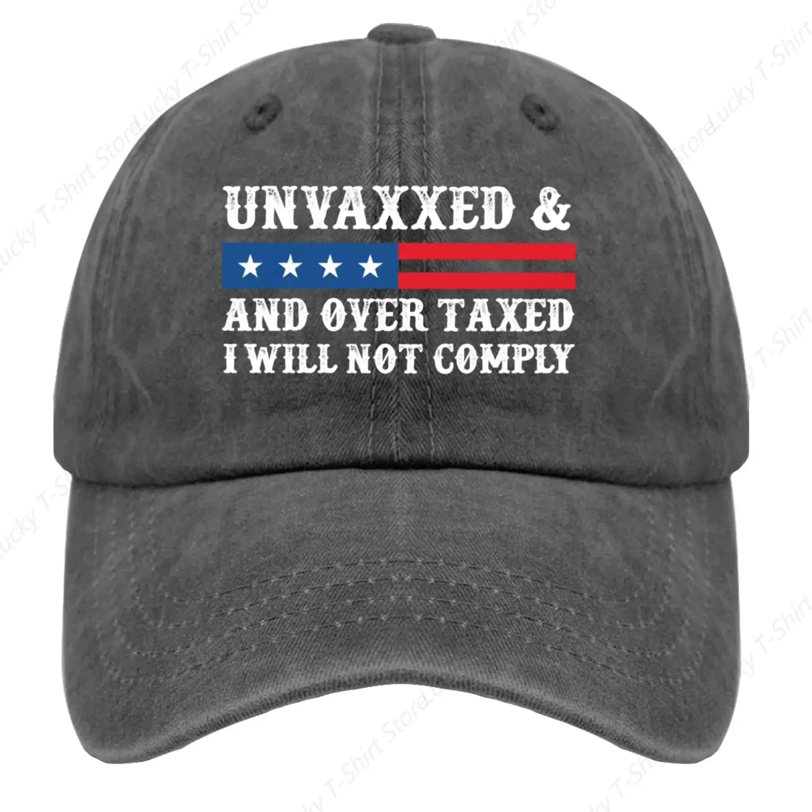 Unvaxxed and Over Taxed I Will Not Comply Baseball Cap Women Men Vintage Mesh Caps Unisex Headwear for Casual Outdoor Ball Hat