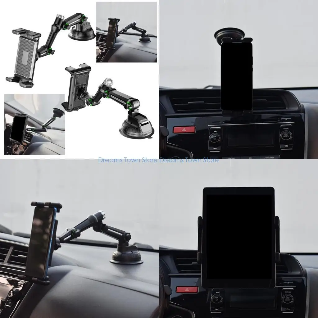 

HX6A CAR TABLEST HOLDER HOLDER Складная опора 360 градусов Вращение для телефонов и таблеток. Легко хранить