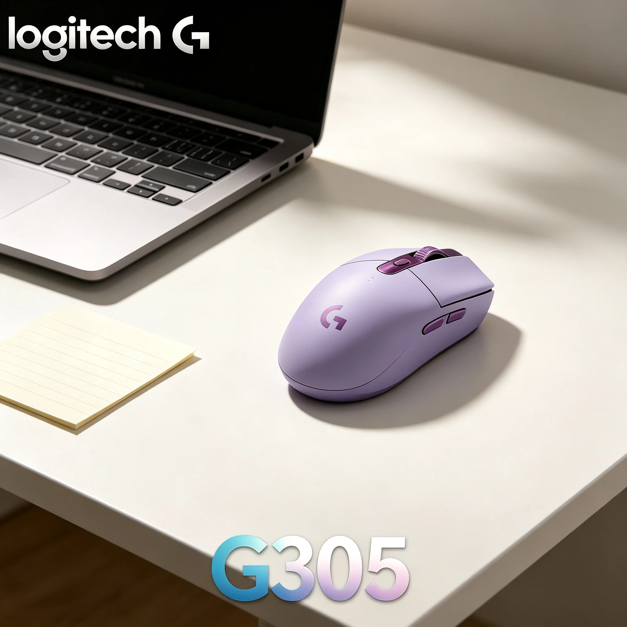 Logitech G305 Wireless Gaming Mouse, 6 Custom Keys, High Tracking Accuracy, Portable Design for Travel Office & Gaming