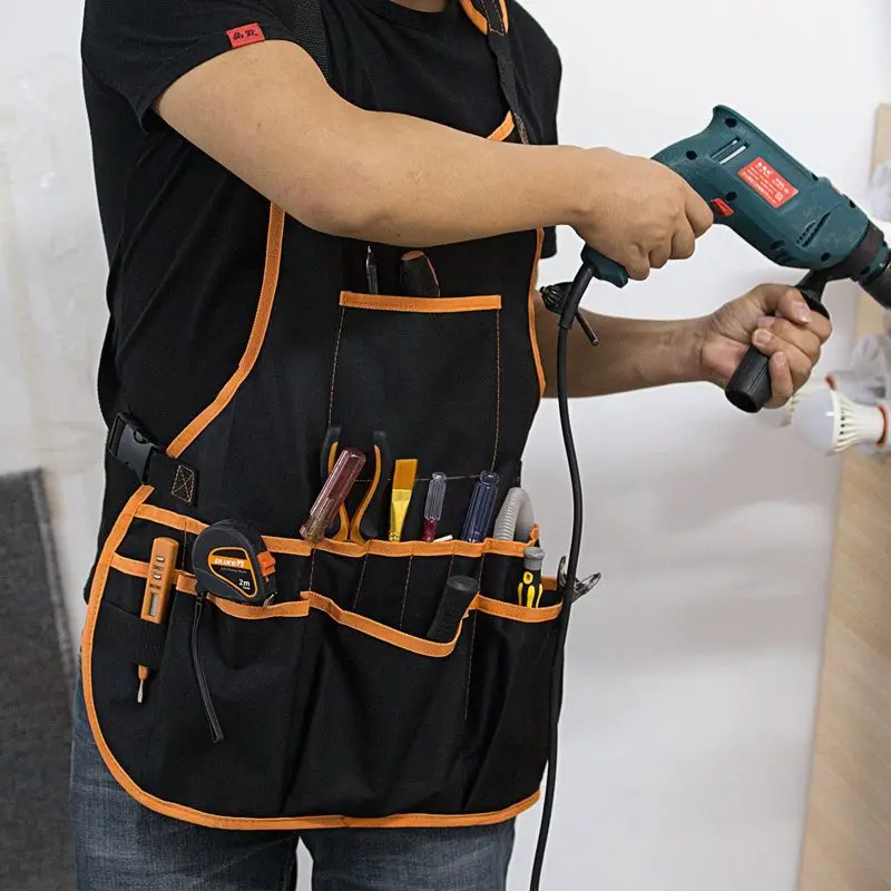Work Apron Tool 16 Tool Pockets Tool Belt Adjustable Vest Tool Apron For Mans Work Apron And Women Work Apron With Waterproof Ap image 2