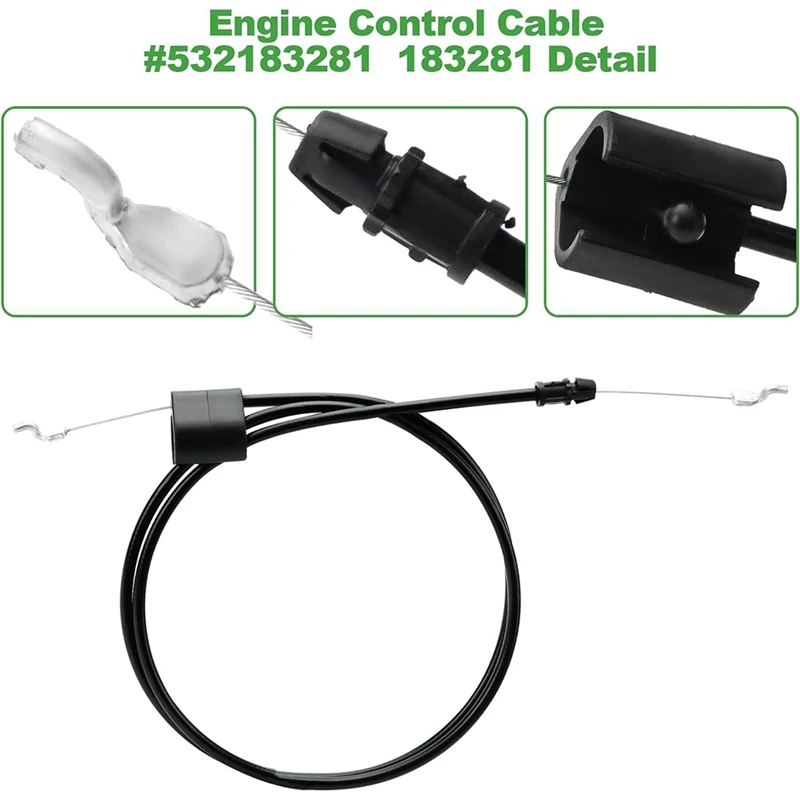 Engine Zone Control Cable Black Lawn Mower Throttle Cable Fit For Husqvarna Lawn Mower