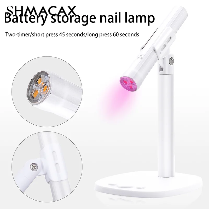 New Red Light UV LED Nail Lamp Mini Nail Lamp For Manicure Portable Dryer Stand Lamp Professional Ultraviolet Adjustable