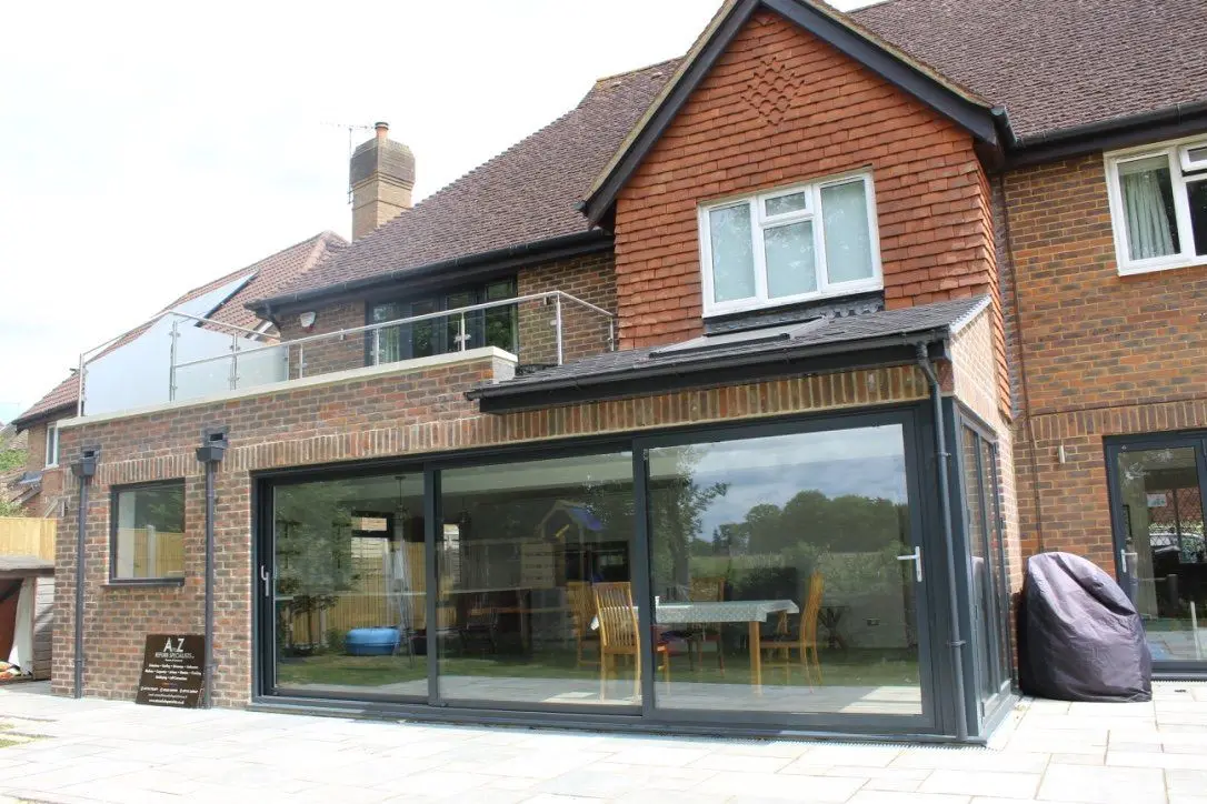 

Residential Modern Exterior Sliding Doors Double Tempered Glass Panels Heavy Duty Aluminum Alloy Sliding Patio Door for House