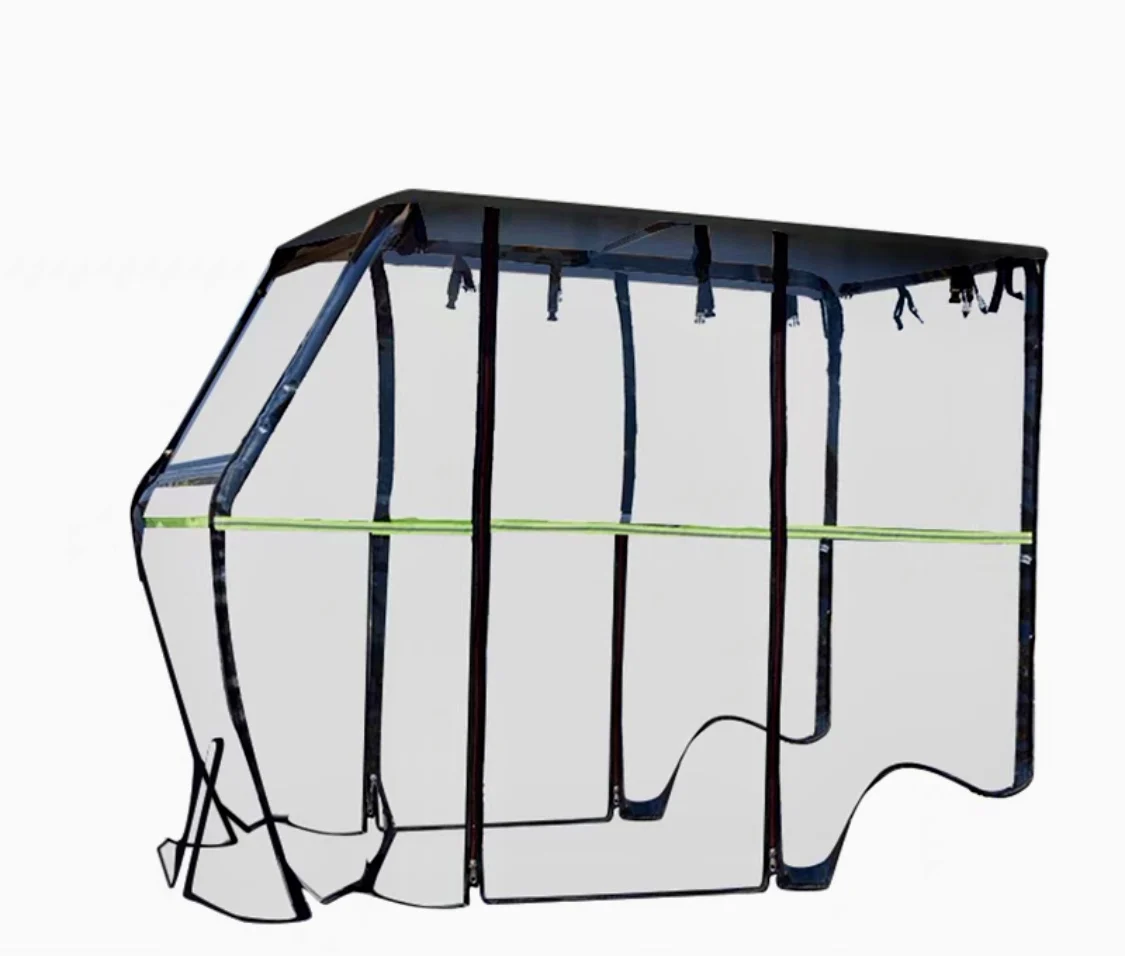 

Electric tricycle carport rain curtain car minibus electric cover fully transparent curtain windproof warm thickened double laye