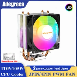 CPU Cooler 3Pin/4Pin PWM CPU Processor Cooler For Intel LGA 1366 1150 1151 1155 1700 2011 X99 X79 AMD AM3 AM4 PC Radiator Fan