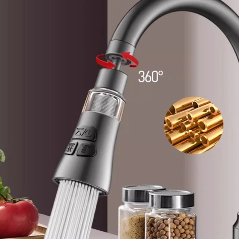 Kitchen Faucet Extender Universal 360° Rotate With Filter Function Aerator Splash Filter Washbasin Faucet Bubbler Nozzle Aerator