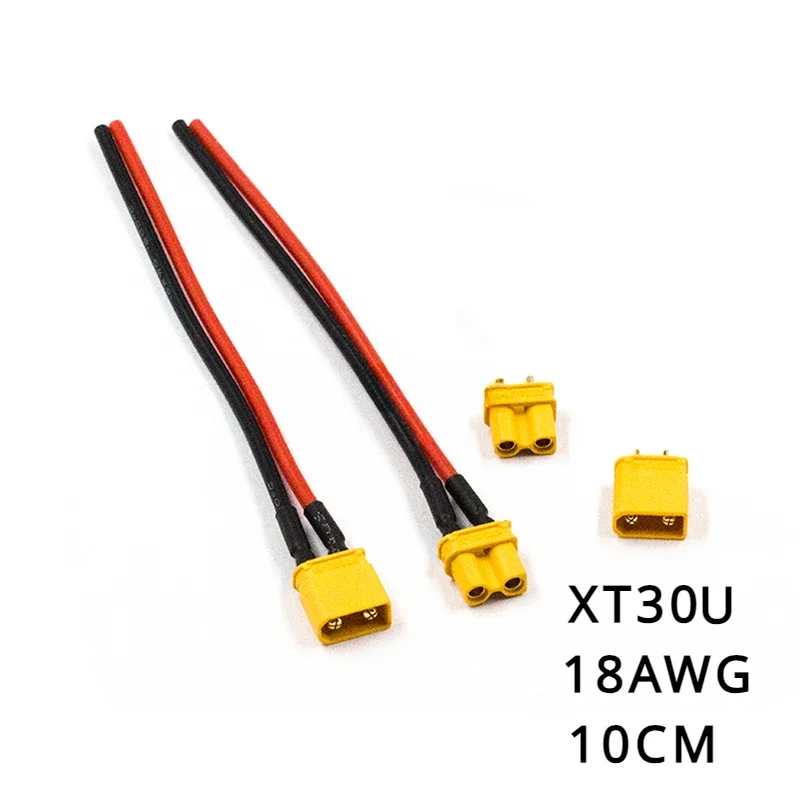 

1/5/10Pcs/lot XT30U XT-30U Male Female Parallel Cable Wire Lead 18AWG 10cm 0.75square Battery Charger Cables