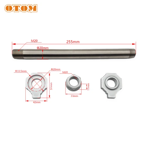 Imagen 2 del producto OTOM 2014-2024 eje trasero de motocicleta con tuerca de bloque de eje eje de cubo de rueda para KTM SX SXS Freeride 250R HUSQVARNA TC GASGAS MC 85