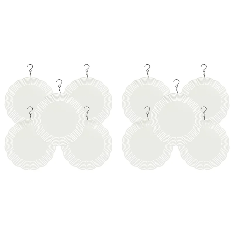 

A93Z 10Pack Sublimation Wind Spinner Blanks 8Inch Wind Spinners For Yard And Garden Indoor Outdoor Front Door Decoration