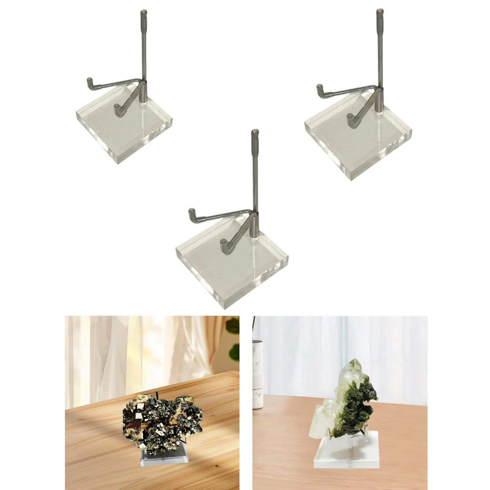 Metal Arm Display Stand Easel Exhibition Home Decoration Rock Display Holder Desktop Office Party Favor Photo Props Home