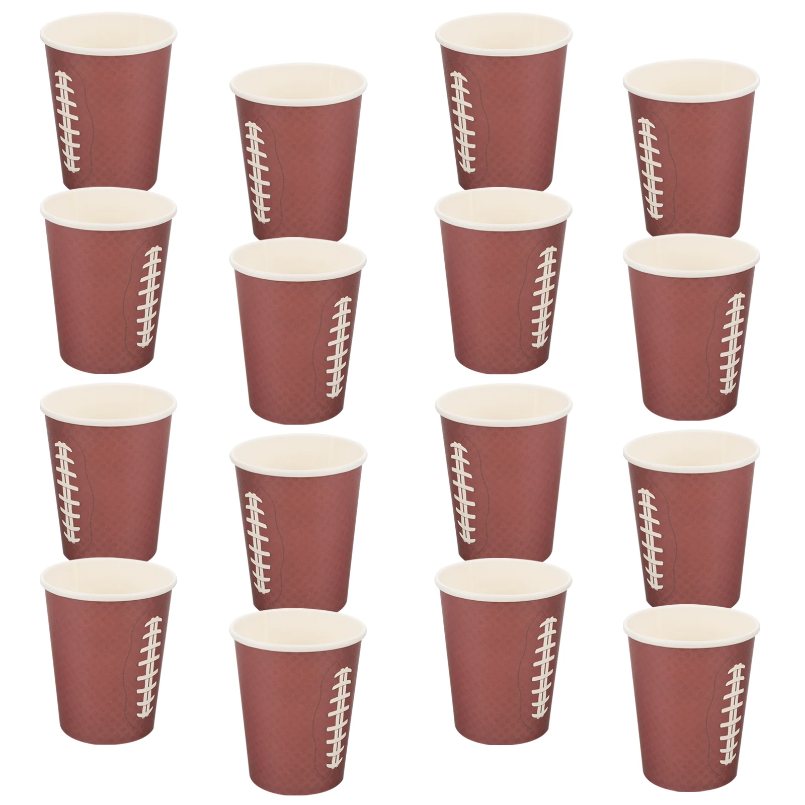 

24 Pieces Football Themed Paper Cups Party Dinnerware Set Disposable Banquet Supplies Graduation Decorations