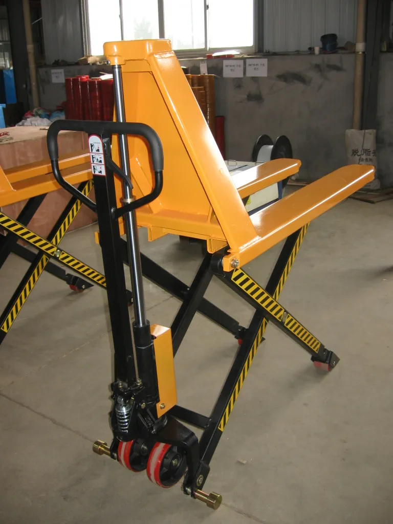 Truck Hand Hydraulic Truck with High Lift Features New 1000kg/1500kg Manual Scissor High Lift Pallet Forklift