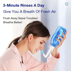 Portable Nasal irrigator 300ML Nasal Rinse Bottle Nasal Wash Cleaner Nose Protector Avoid Allergic Rhinitis Adults Children Neti