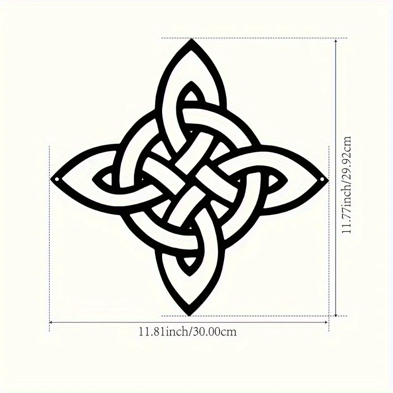 2DIron Decor for Kitchen, Coffee Area,Living Room & Office, Rustic Wall Decor 1pc Metal Vintage Celtic Witch Knot Metal Wall Art