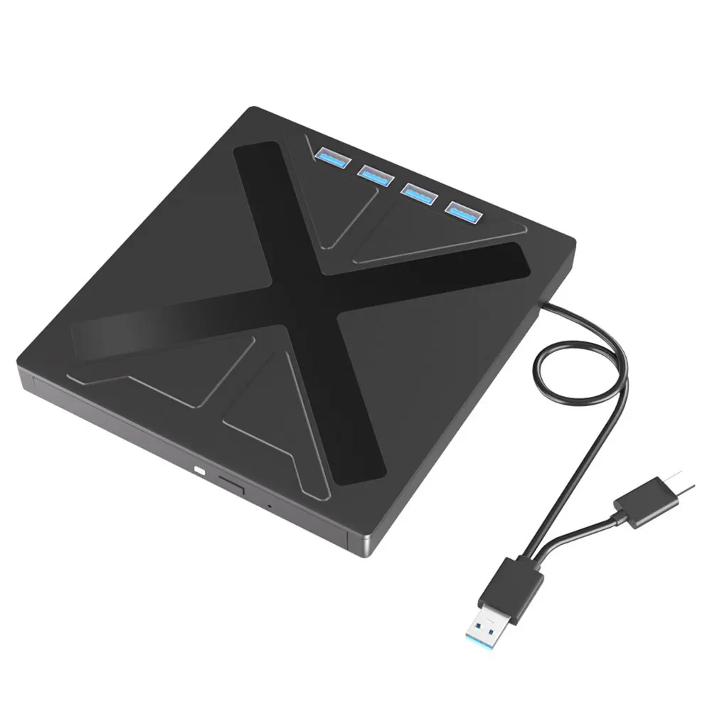 Disk Duplicator Drive External CD/DVD Drive Compatible with Win  OS Portable CD DVD Burner TF Micro SD for Laptop Desktop PC