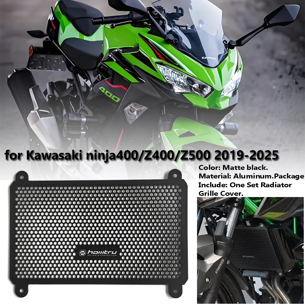 

for Kawaskai Ninja 400 Z400 Z500 2019-2025 Honeycomb water tank mesh motorcycle radiator core shield grille cover protection