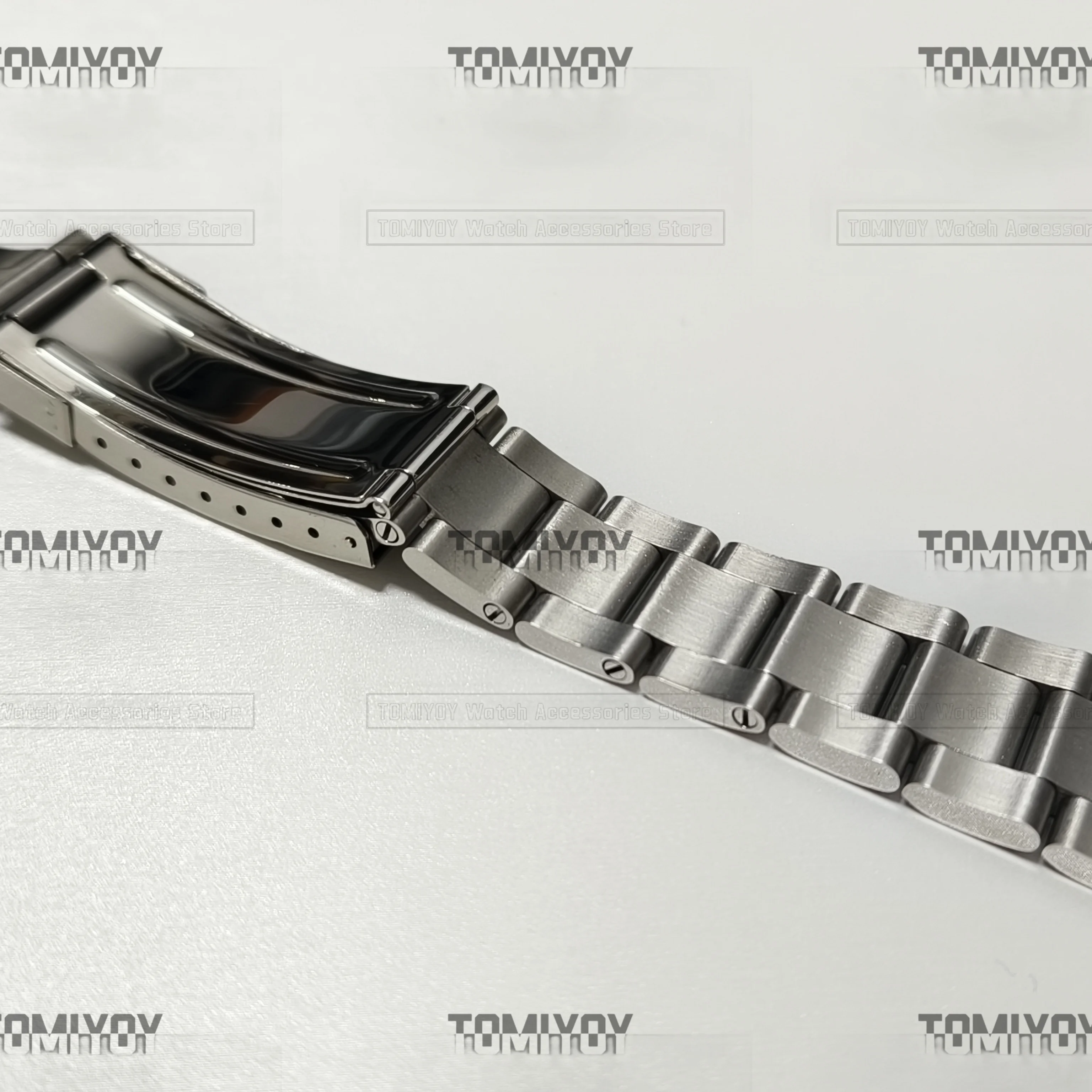 Curved End 20mm Brush Solid Oyster President Watch Band Strap Bracelet Fit For Sekio Rolex Watch