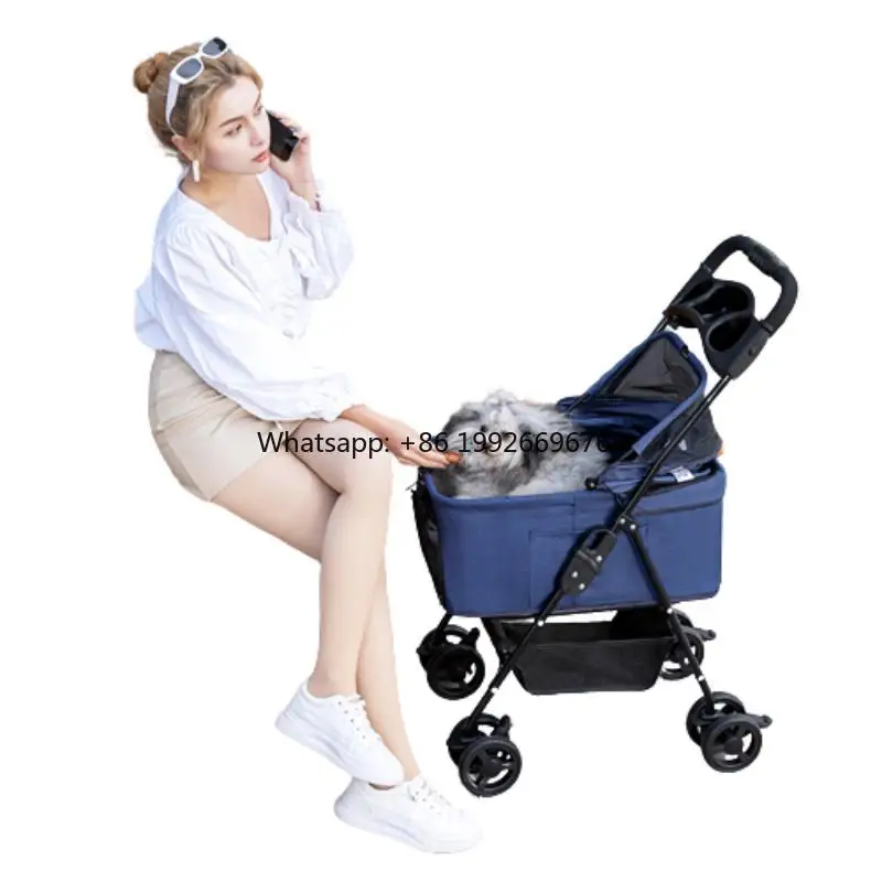 

Poussette Chien Cochecito Para Perros Pet Passel Cart Portable Carrier