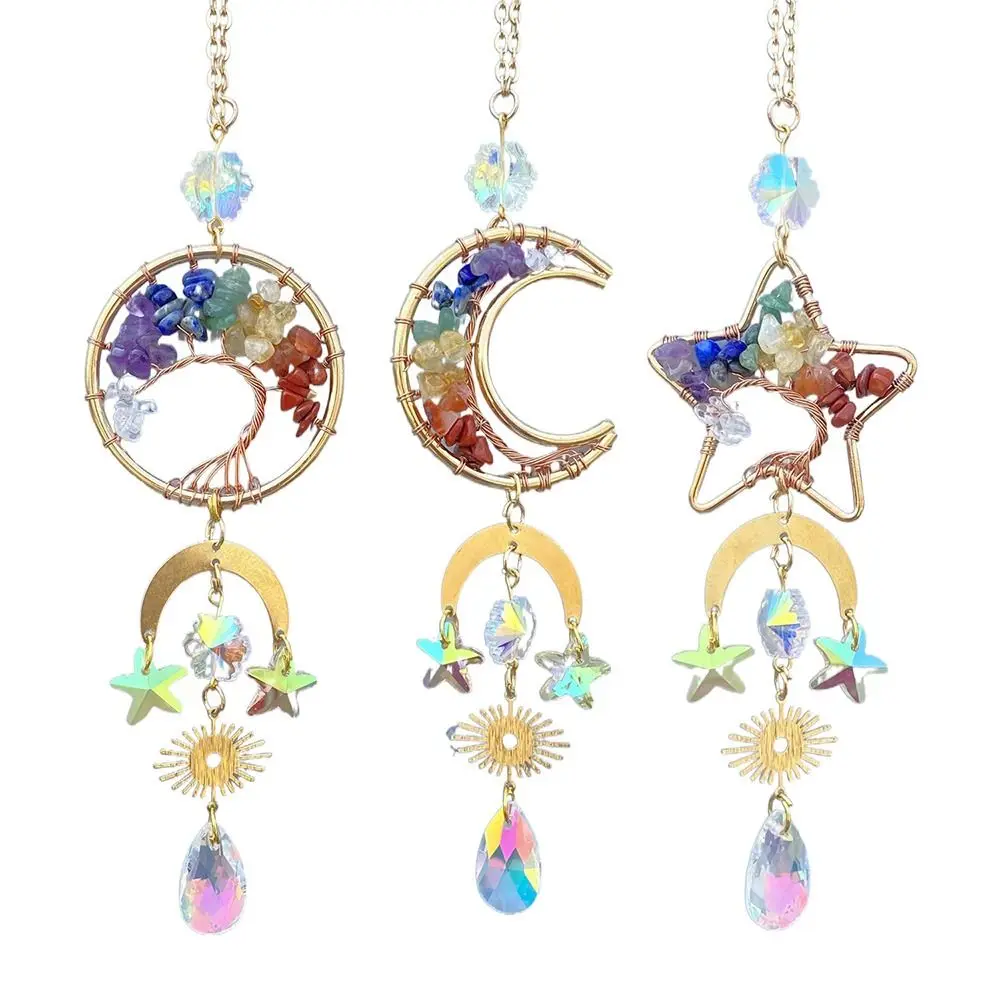 

Натуральный кристалл Радуга Ловцы солнца Солнце/Луна/Звездные капли Хрустальный шар Луна Хрустальный кулон Светоотражающий прочный
