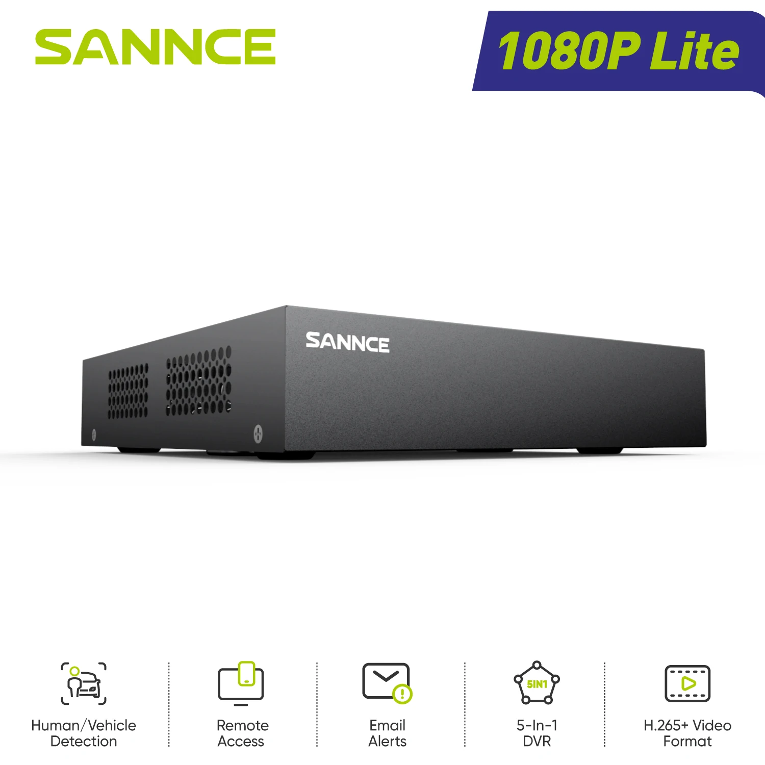 

Видеорегистратор ANNKE 1080P H.265 Pro +, 8 каналов, гибридный, 5 в 1