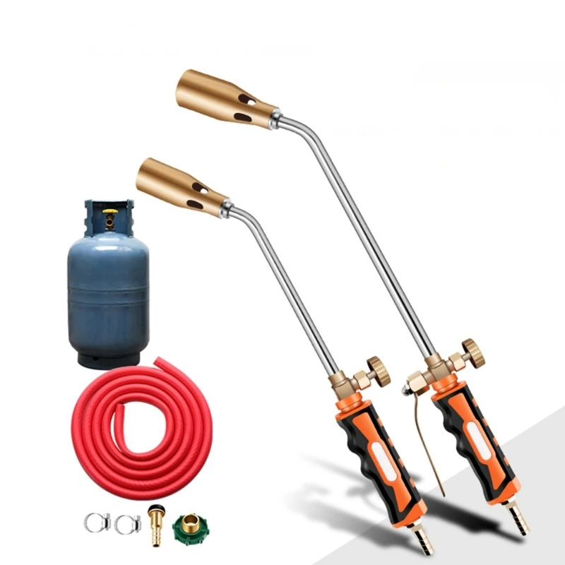 

K1KA Stainless Steel Gas Welding Torch Soldering Flamethrower Ignition Welding Guns Stepless Variable for Propane Cylinder