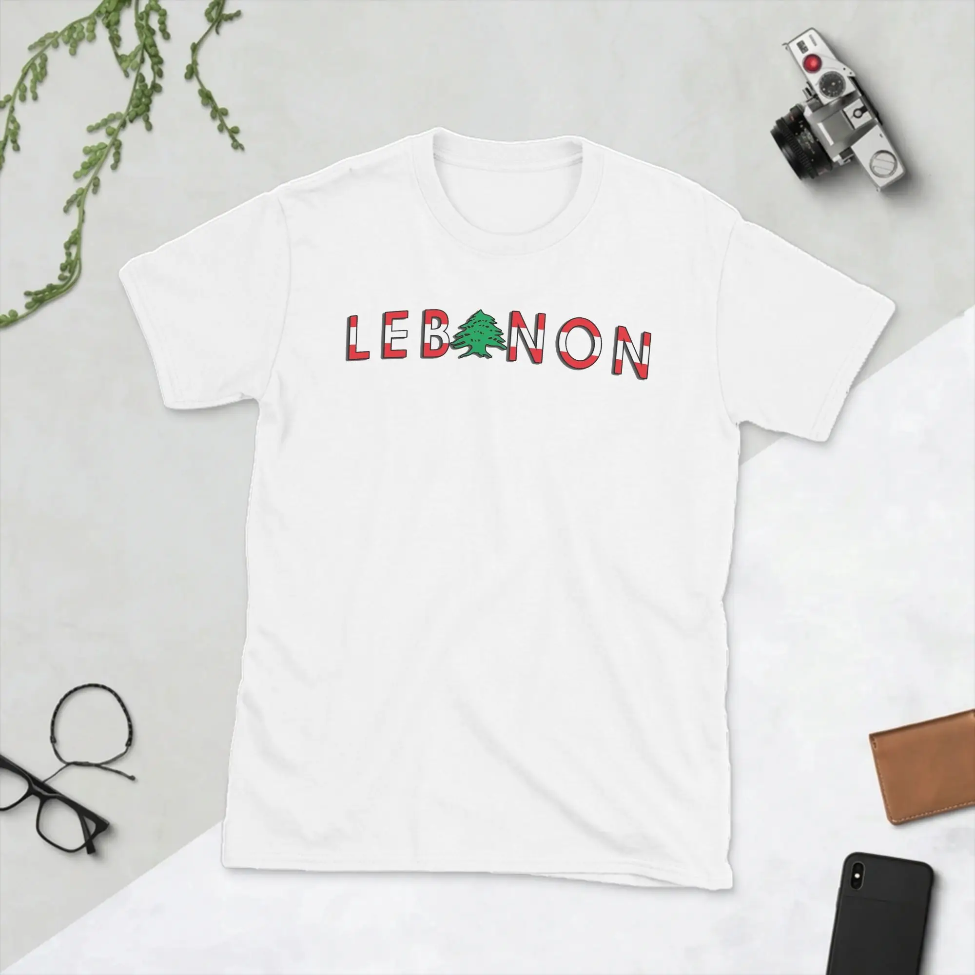 Men's T-Shirt Lebanon Flag Fashion Pure Cotton Tee Shirt Short Sleeve  T Shirts Crew Neck Clothes 4XL 5XL 6XL