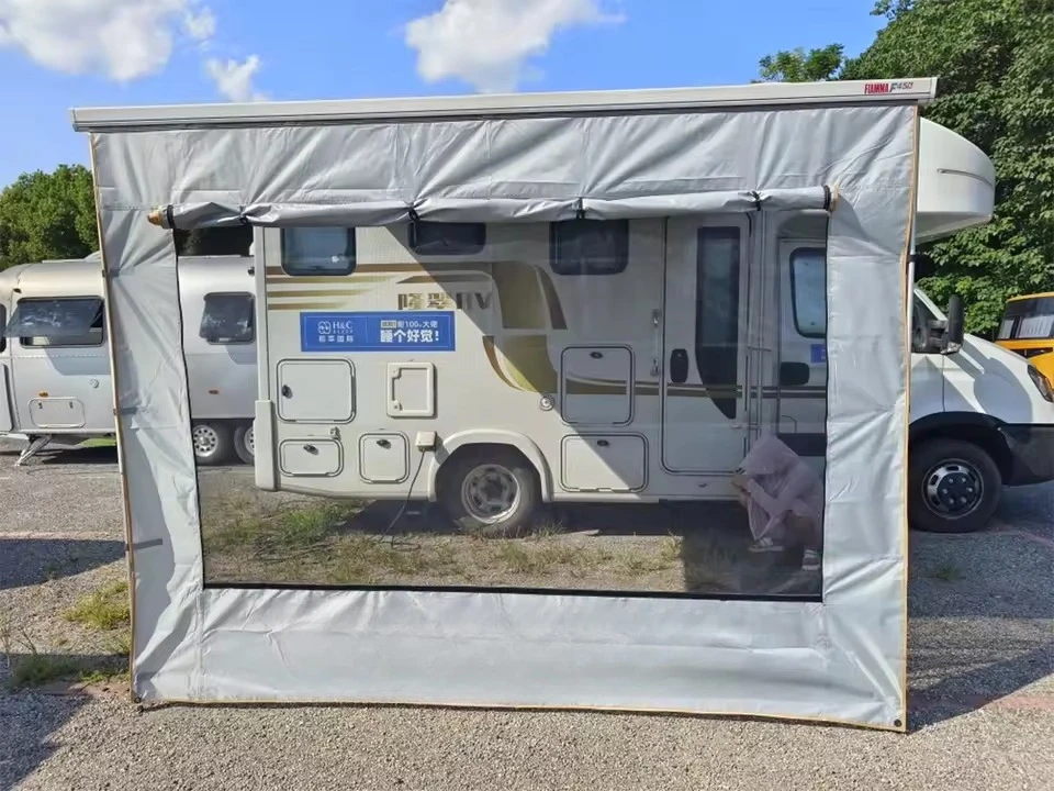 Outdoor Car Side Slide Awning Retractable Car Side Awning RV Expansion Side Canopy Oxford Fabric